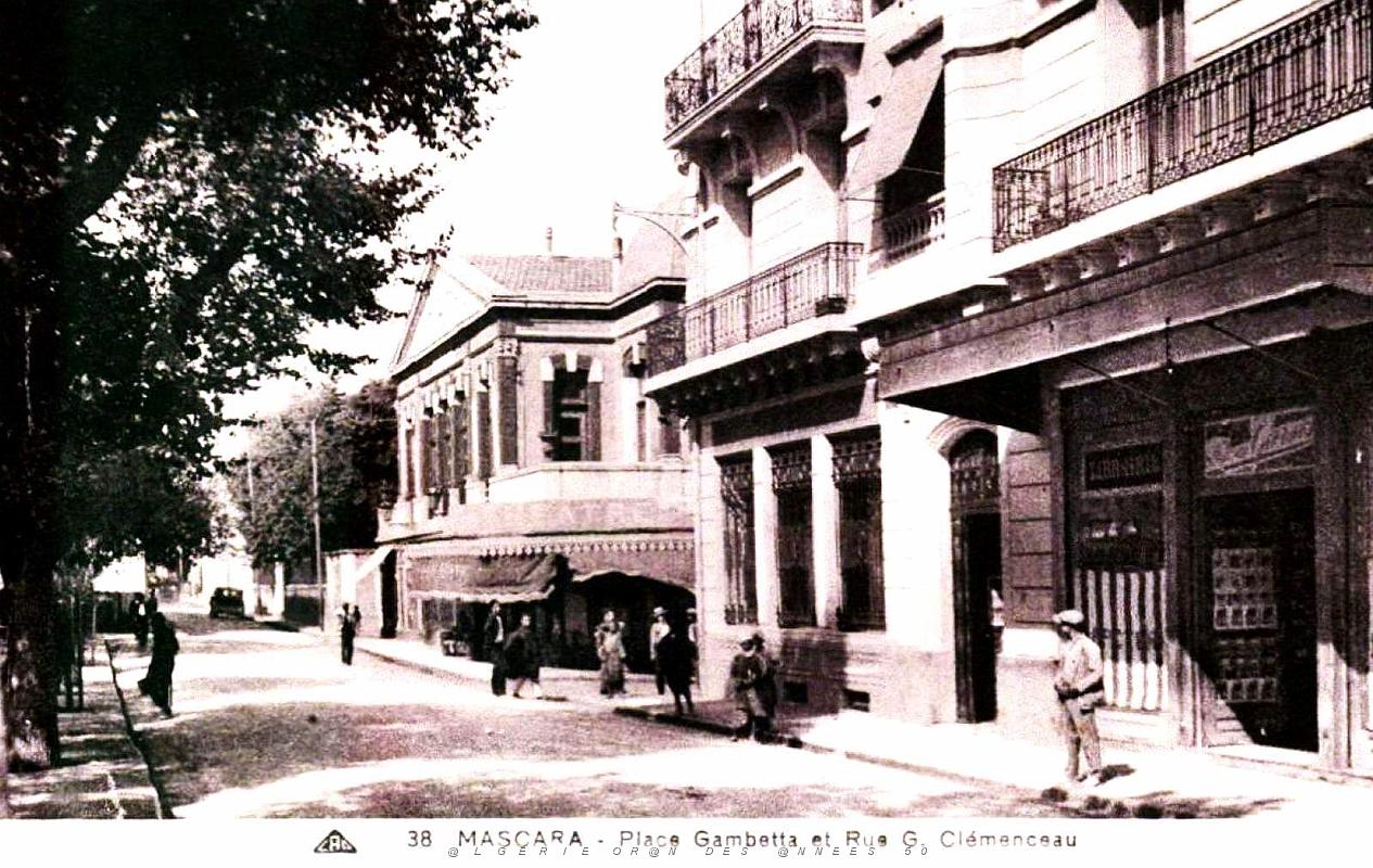 Mascara - Place Gambetta et Rue Clemenceau.jpg